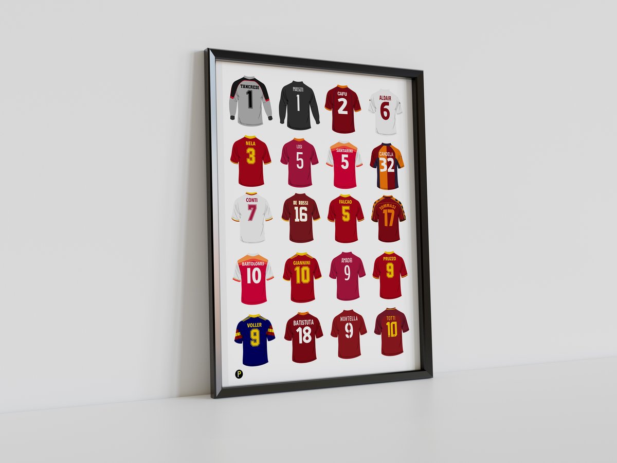 AS Roma Legends Shirts, Pennodraws Art Print | Pennodraws