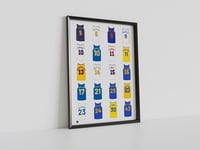 Golden State Warriors Legends Jerseys, Pennodraws Art Print