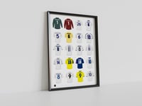 Tottenham Hotspur Legends Shirts, Pennodraws Art Print