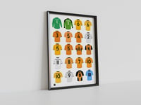 Wolverhampton Wanderers Legends Shirts, Pennodraws Art Print