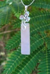 Mushroom Grove Handmade Sterling Silver & Rose Quartz Necklace 