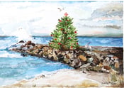 Image of Christmas Tree on Jetty Card