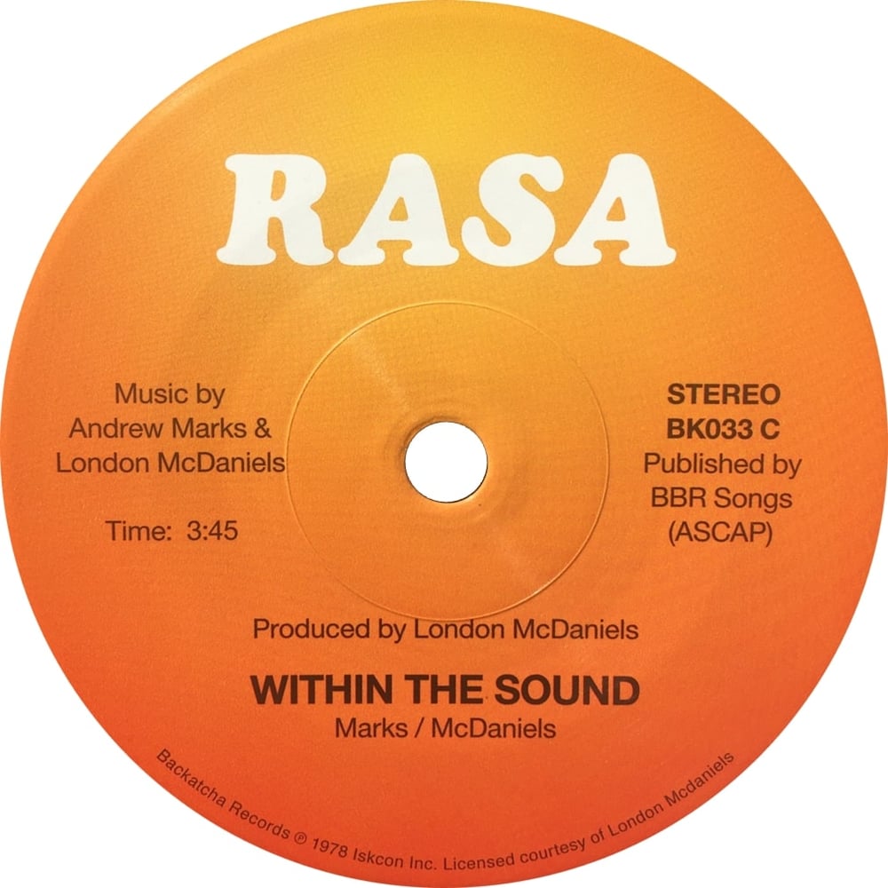 Image of RASA 'When Will The Day Come' / 'Within The Sound' LIMITED 45