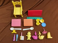 Image 1 of G1 My Little Pony Accessories and Pony Wear - Lot - Schoolhouse, Show Stable, Boutique