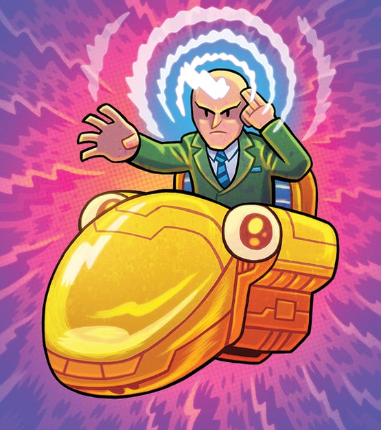 Image of Professor X for Marvel SNAP! Orignal B/W illustration.