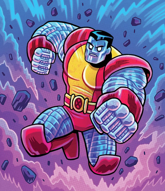 Image of Colossus for Marvel SNAP! Original B/W illustration.