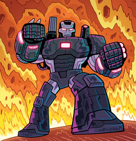 Image of War Machine for Marvel SNAP! Original B/W illustration.