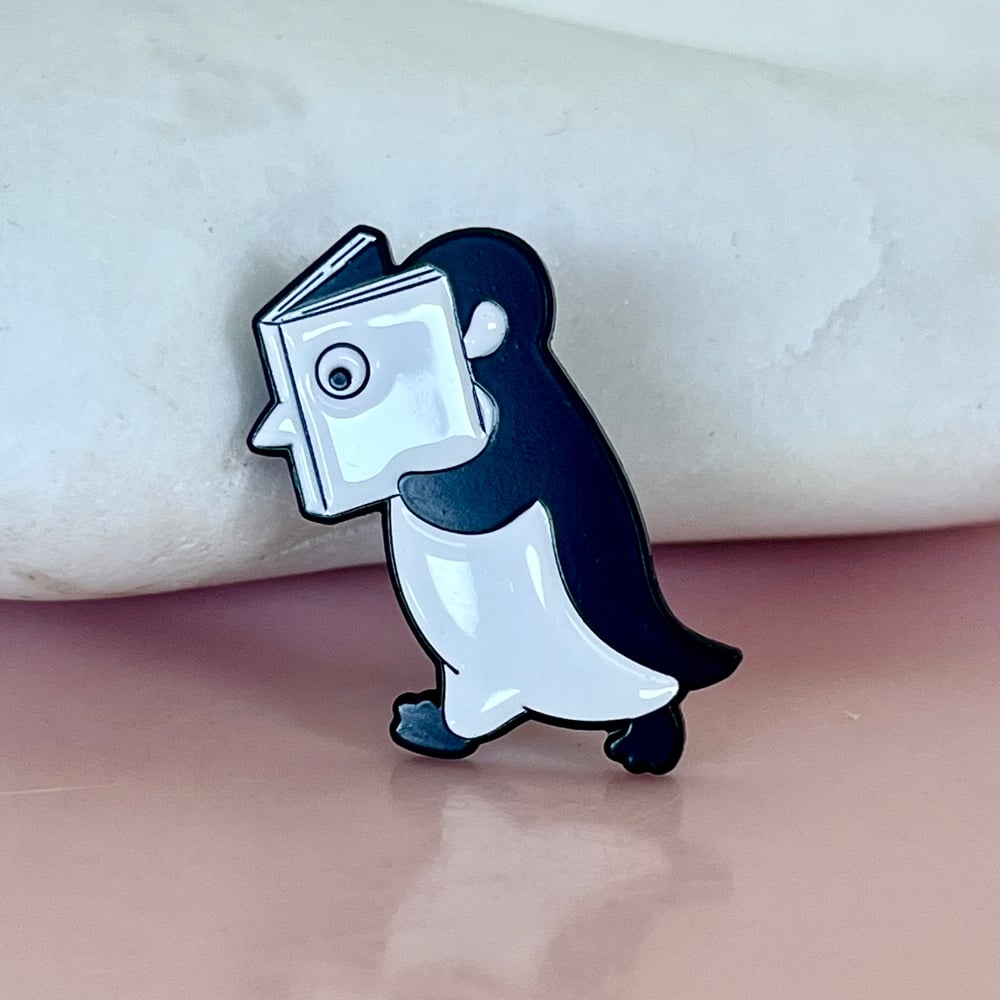 Image of Reading Penguin Pin