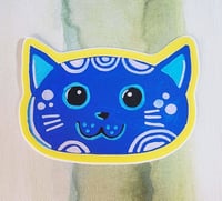 Image 2 of Blue Cat Sticker