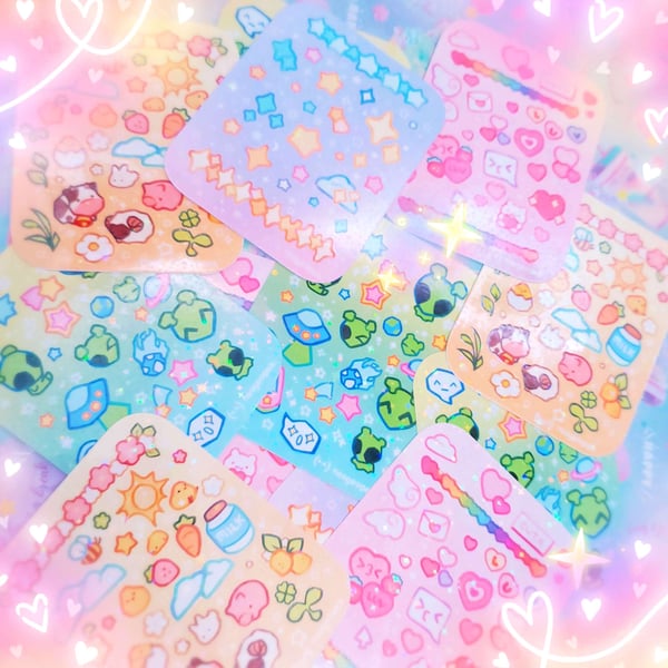 Image of mini holo deco sticker sheets