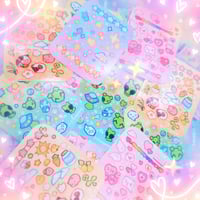 Image 1 of mini holo deco sticker sheets