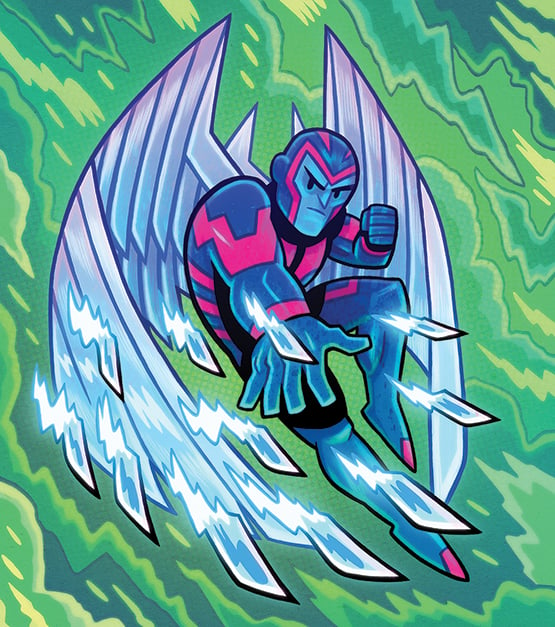 Image of Angel for Marvel SNAP! Original B/W illustration.