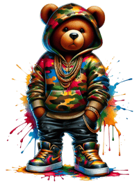 CAMO BEAR HOODIE