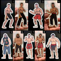 Image 1 of (17) Underground Fight Character Stickers • Kiss Cut • 3 Sizes