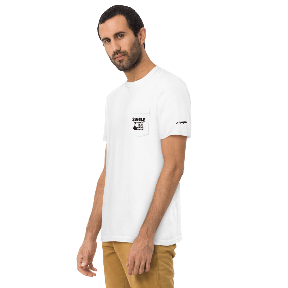 Image of Single & Off the Apps - Pocket T-shirt (He/They)