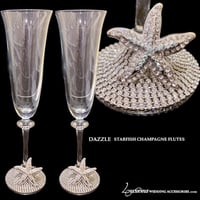 Image 1 of Destination Wedding Champagne Flutes - Starfish