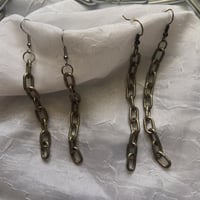 Image 1 of recycled chain earrings