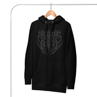 Image 3 of NEEDS MORE BLEGH DEATHCORE HOODIE - BLACKOUT LINE