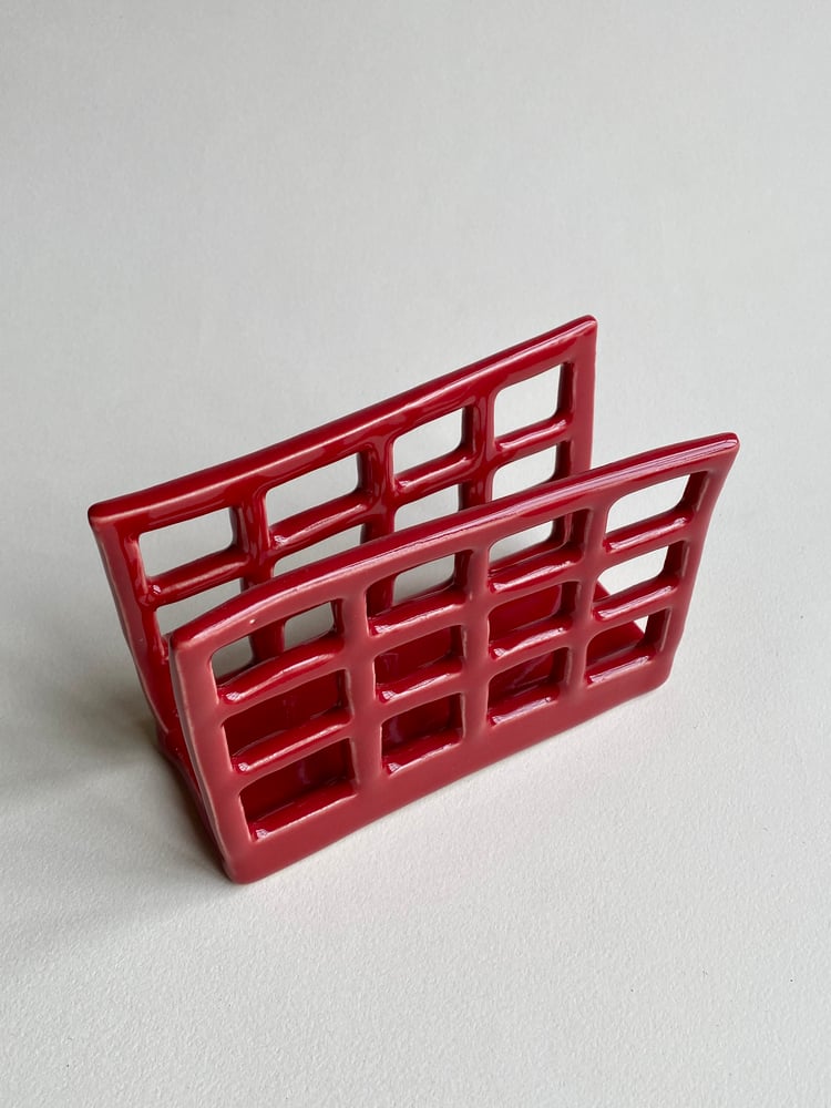 Image of Red Napkin Holder