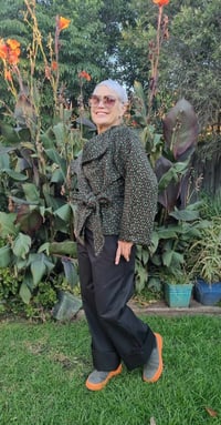 Image 3 of Kylie kimono jacket -green/black/rust