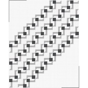 Interlinked Quilt Kit Throw Size + Pattern - Choose White or Black