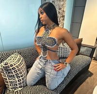 Image 2 of Triple Cross crop top 
