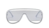 Image 2 of Silver Cutout Aviator Sunglasses 