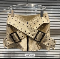 buckle skirt, brown 