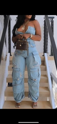 Image 1 of cargo jumpsuit 