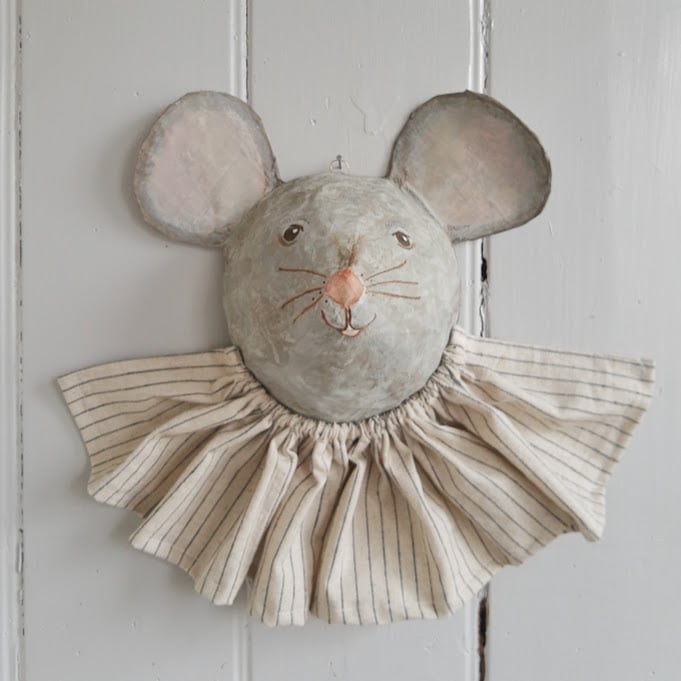 Image of Mouse papier mâché animal head