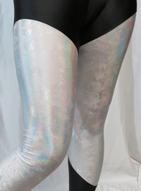 Image 2 of XS White Iridescent Holographic Leggings