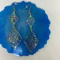 big confetti glitter earrings