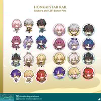 HSR Stickers and Button Pins