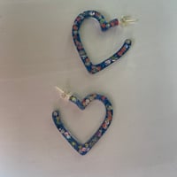 Image 3 of star & heart hoop earrings