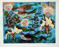 Image 2 of Birds in Blue Garden