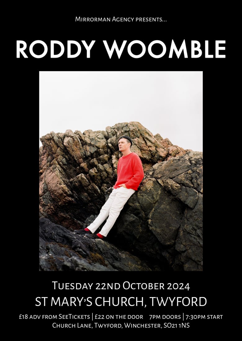 Image of Roddy Woomble @ St Mary's Church, nr Winchester 22.10.2024
