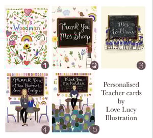Image of Personalised Teacher Card