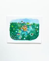 Image 2 of A7 - Chats et papillons - illustration originale
