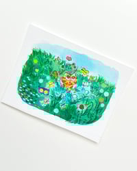 Image 3 of A7 - Chats et papillons - illustration originale