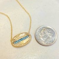 Image 2 of Gold and Blue Zircon Necklace