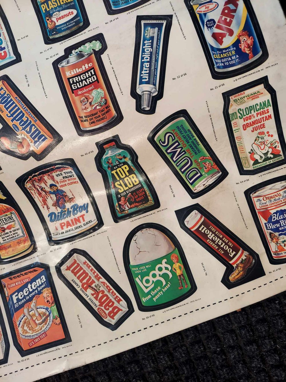 1979 Topps Wacky Packages Uncut Sheet