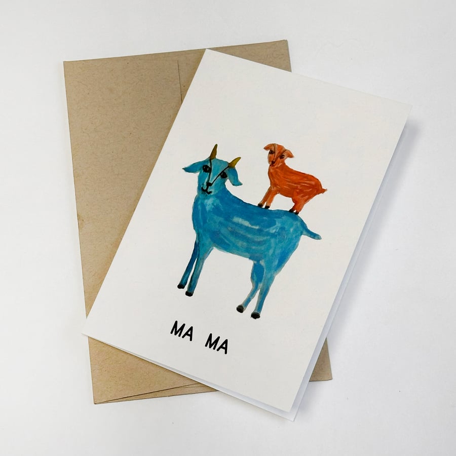 Image of MA MA Goats Card