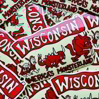 Image 1 of AMERICA'S MONSTERLAND 6" Wisconsin Cryptid Vinyl Bumper Sticker