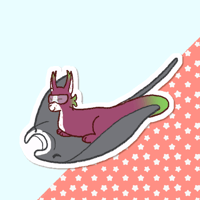 Manta Ray Ride Sticker