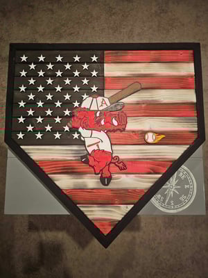 Image of CUSTOM Wooden Home Plate Sign