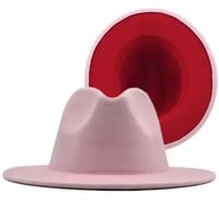 Image 1 of Fedora Hat Women Men Wide Brim 