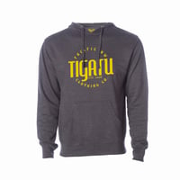 Image 1 of "Burger Joint" Men's Midweight Hoodie - Charcoal Heather