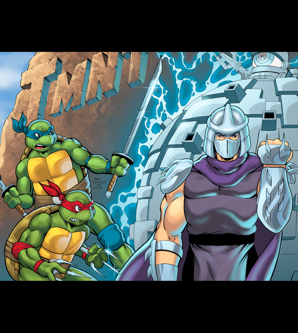 HUGE 17 x 44 TMNT '87 STYLE (JIM LEE X-MEN #1 HOMAGE) PRINT 