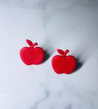 Red Large Apple Studs