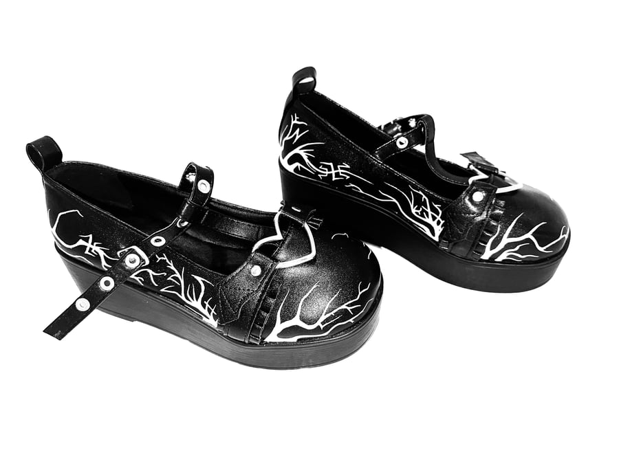 Image of MARY JANE HAND PAINTED SHOES